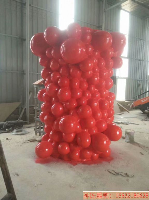 玻璃钢气球堆砌雕塑2